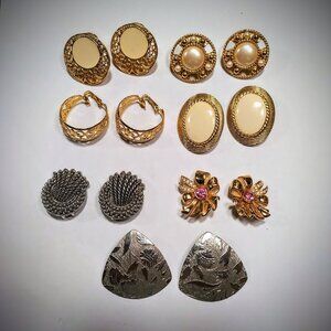 Vintage Jewelry - Ear Ring Lot of Seven Pair